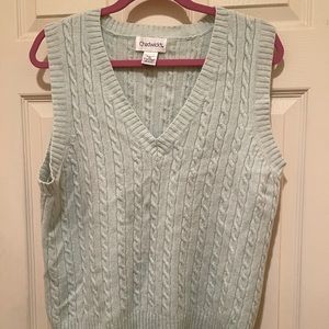 Chadwicks sweaters vest, XL, Light Green, Width 20”, Length 23.5”